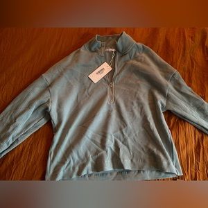 NWT Reformation blue half zip